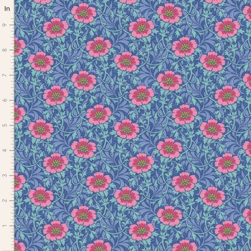 Tilda Patchwork Stoff Baumwolle - Hibernation - Winterrose-Blue